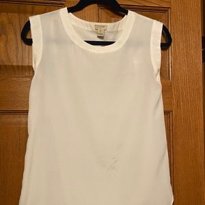 Jcrew Ivory cap sleeve tank
